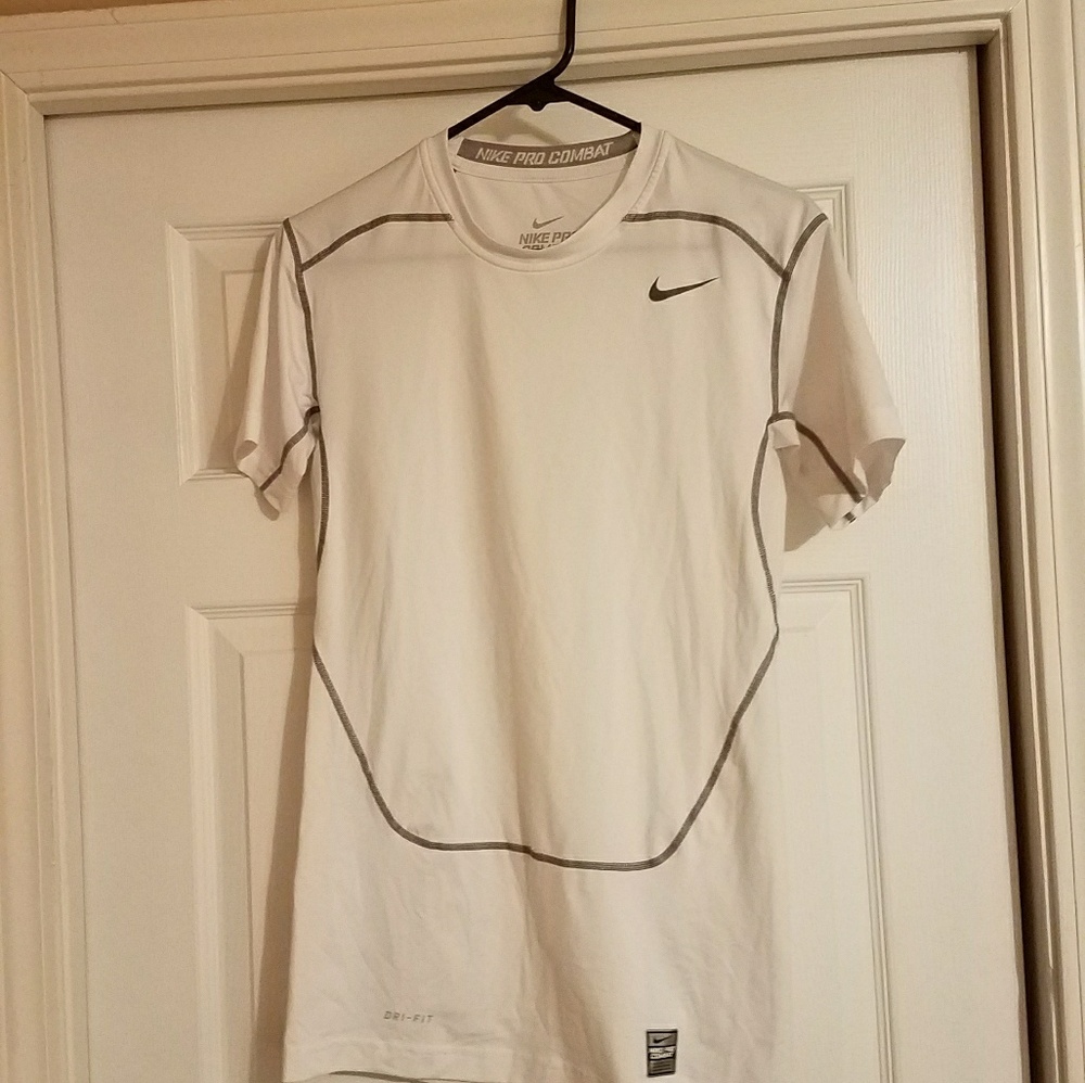 Nike Pro Combat Dri-Fit White Size Large